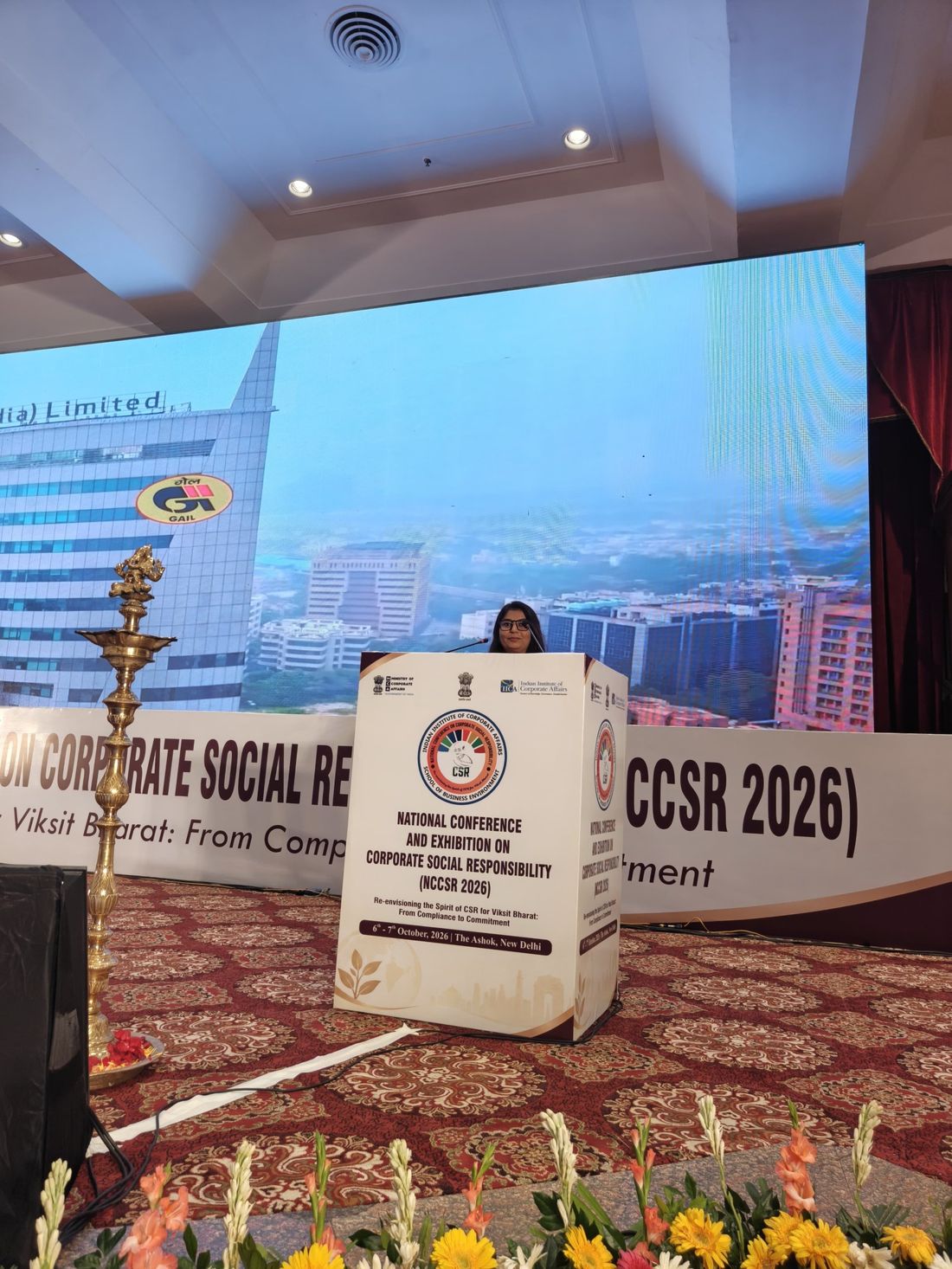 AAKAAR representative addressing the NCCSR 2026 national CSR conference